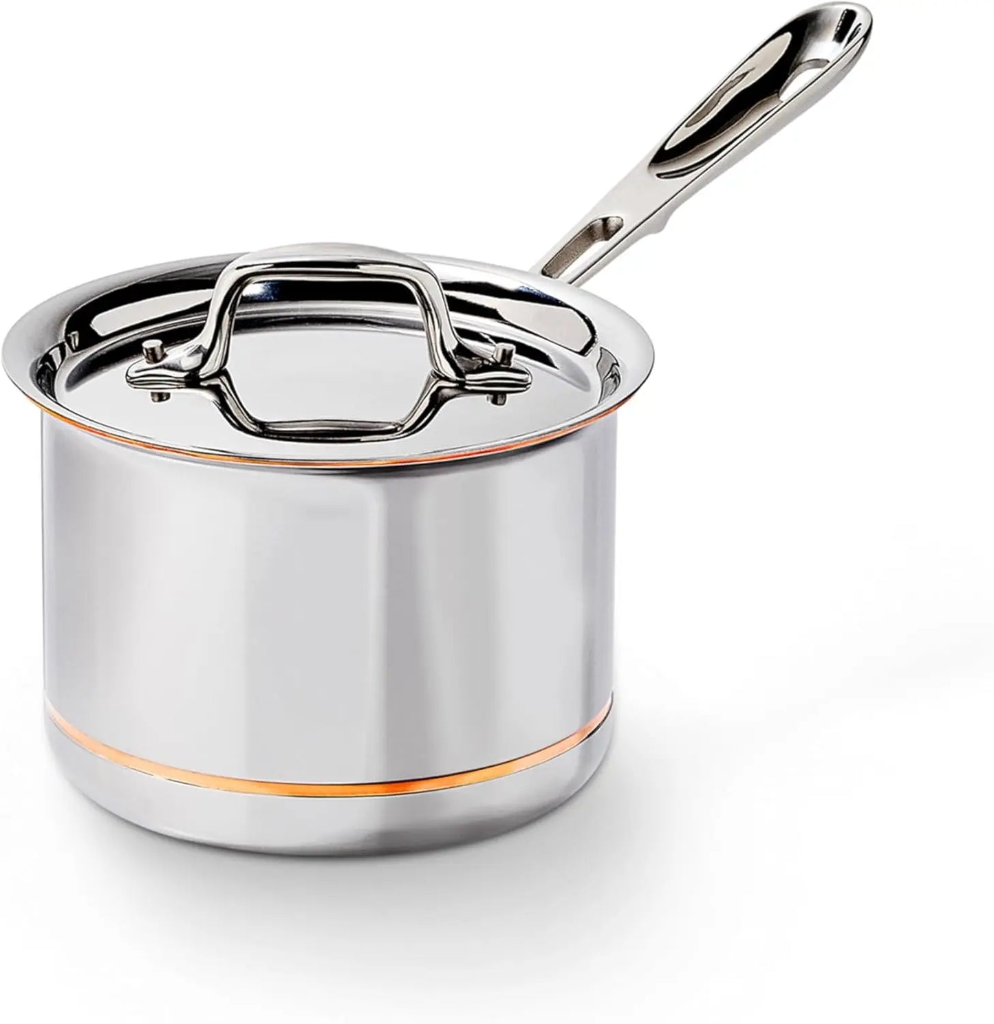 Copper Core Layered Stainless Steel Sauce Pan Induction Safe 600F