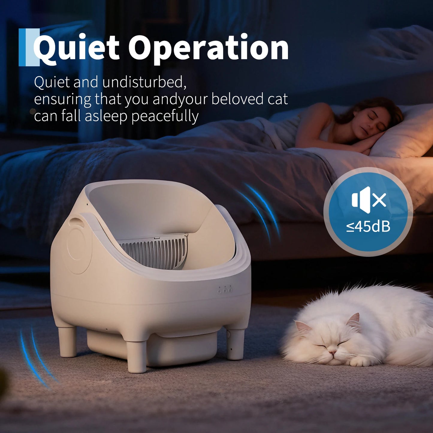 HiMISS Self-Cleaning Automatic Cat Litter Box With App Control Odor-Free