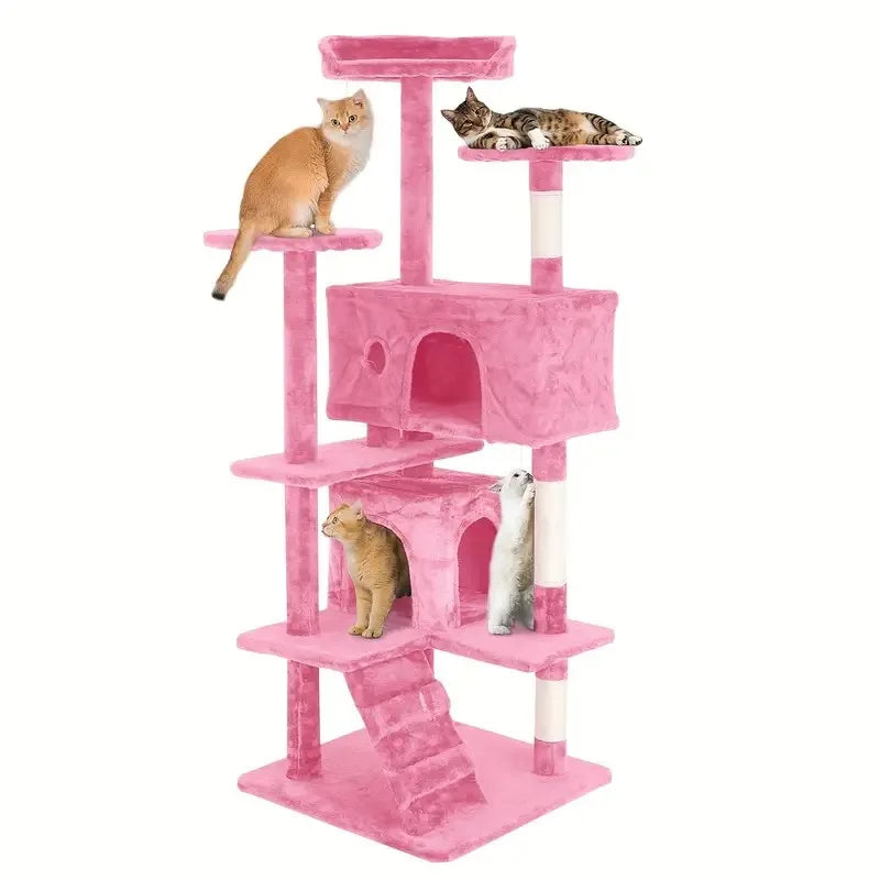 Four-Tier Cat Tree With Sisal Scratching Posts
