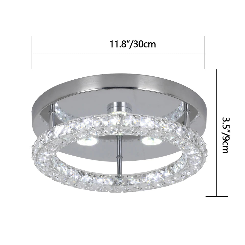 VETRULUS Modern Crystal LED Chandelier Ceiling Light Dimmable