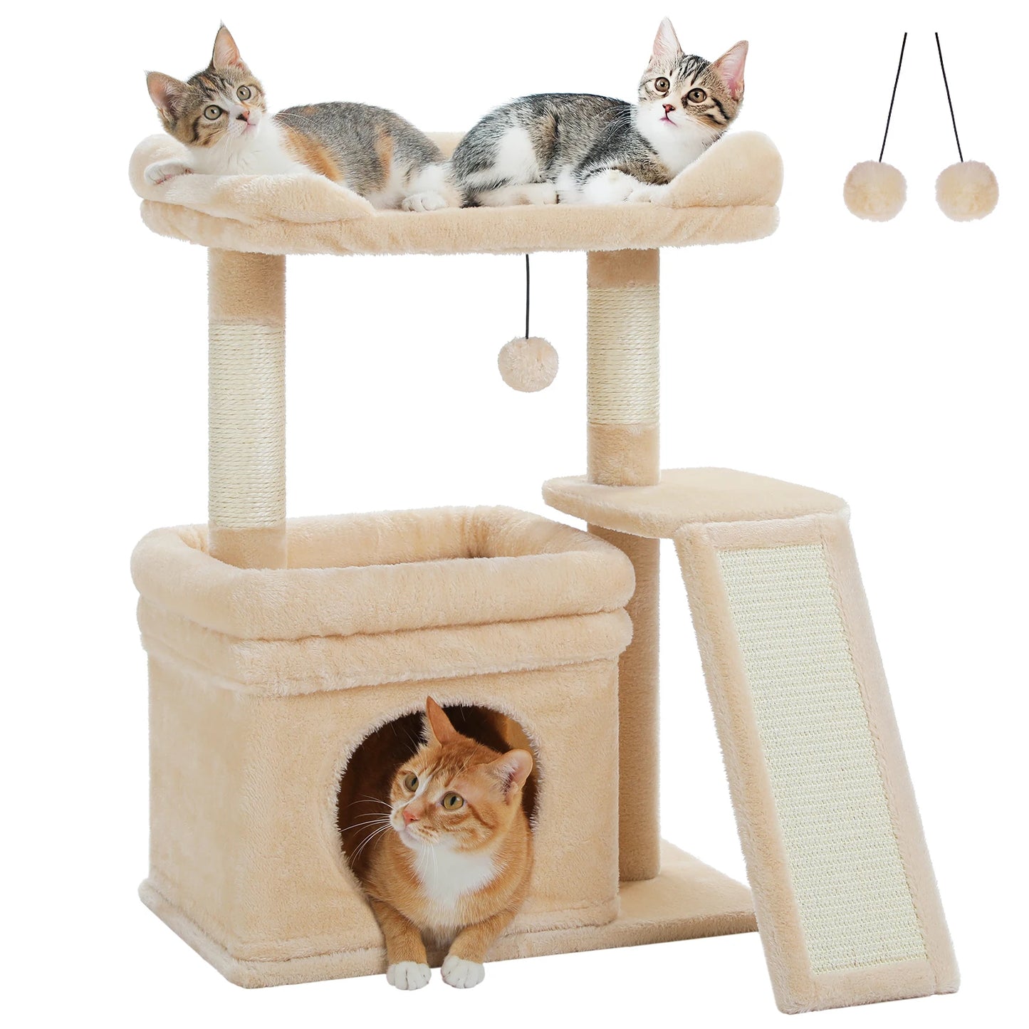 PAWZ Road Small Indoor Cat Tree With Sisal Scratching Post