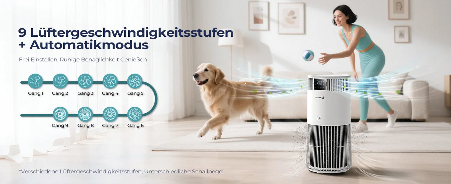 Amicura P2 Air Purifier For Pets Allergies 450 CADR