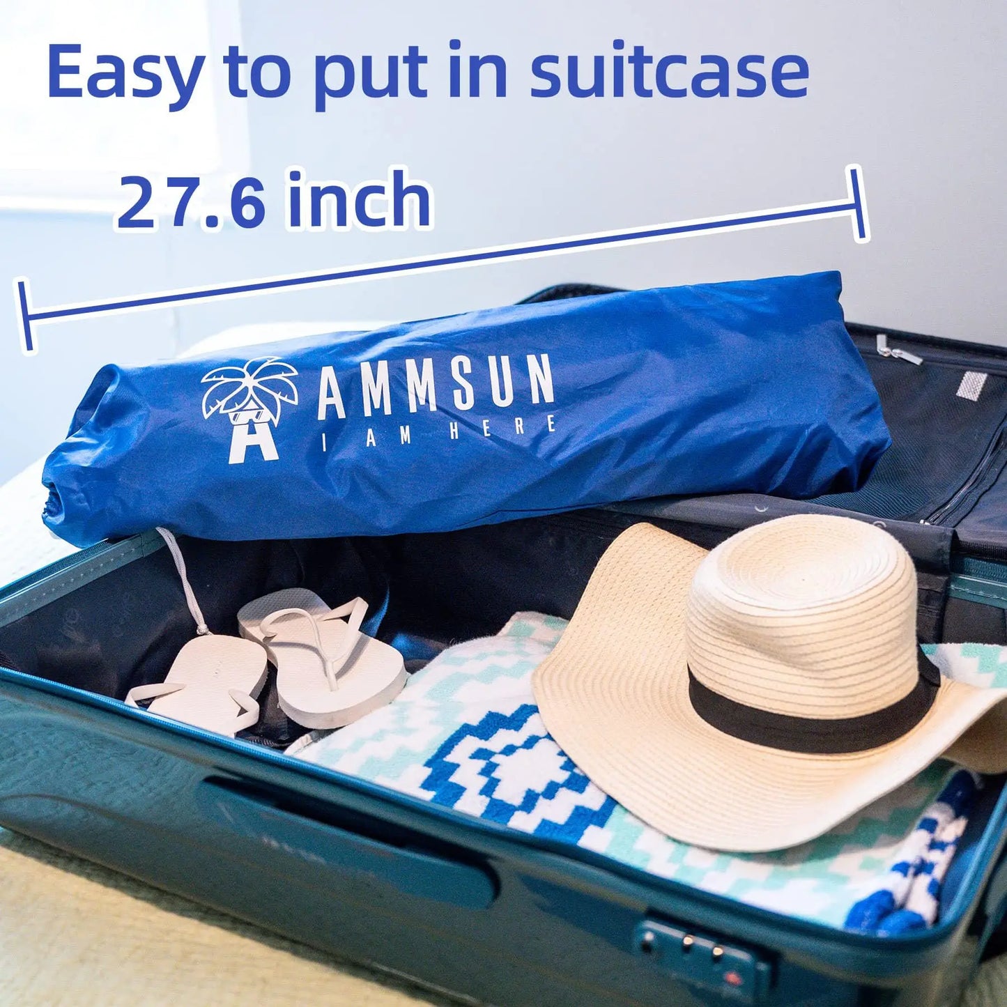 Portable Beach Umbrella With Sand Anchor Push Button Tilt UPF50