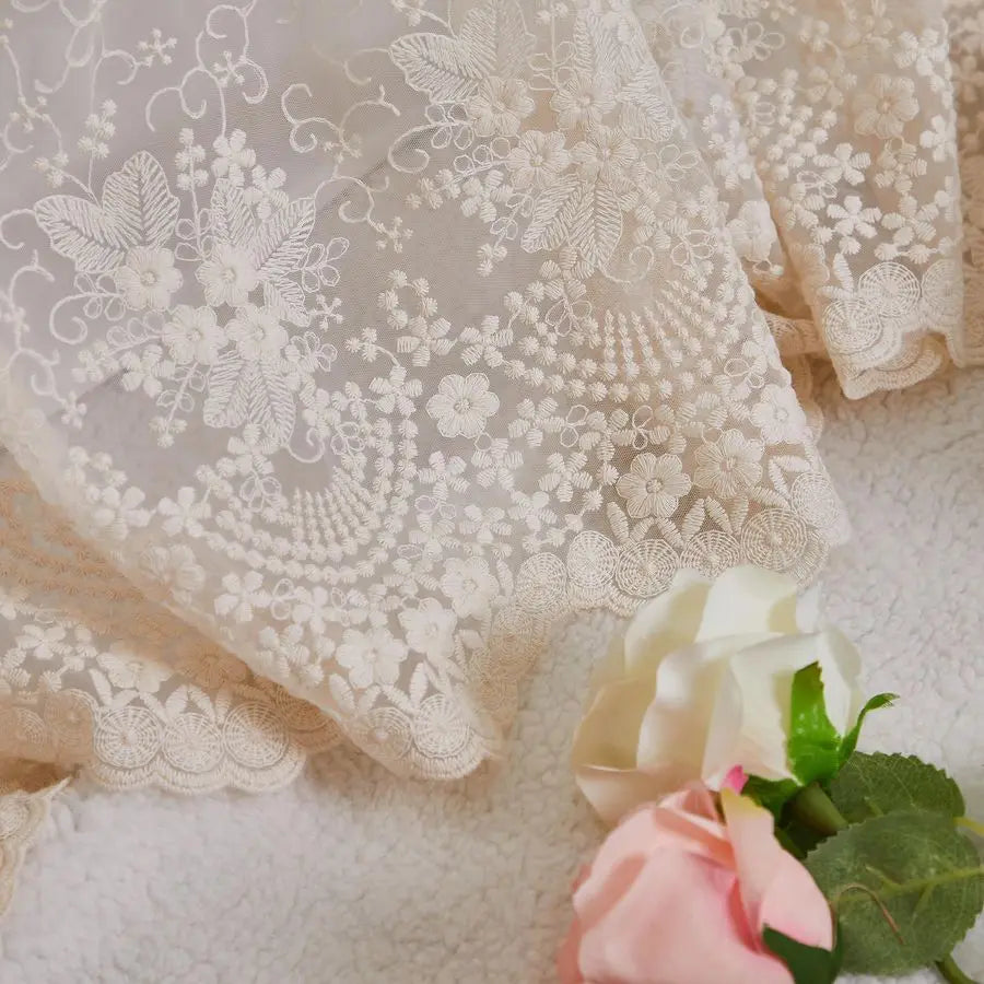 Boho Lace Crib Bed Skirt For Baby Nursery Dust Ruffle