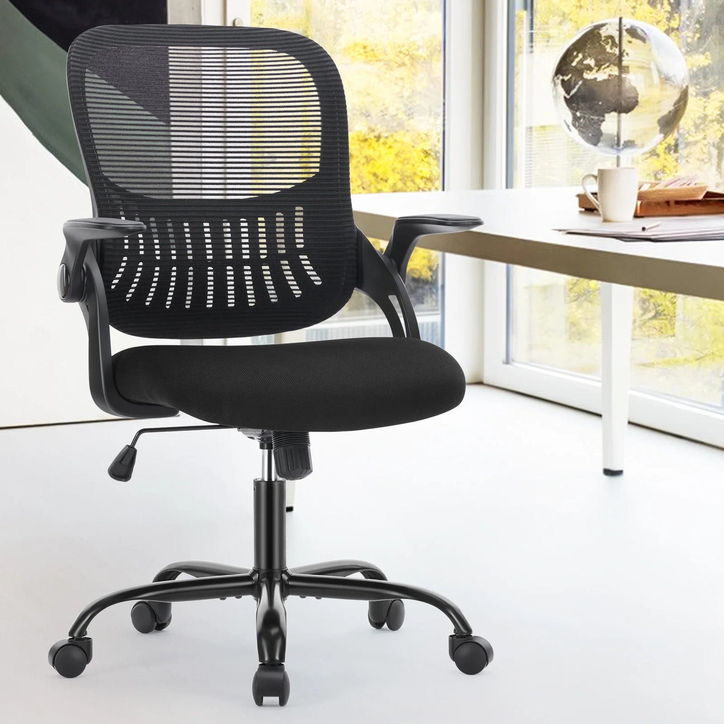 JHK Ergonomic Mesh Back Office Chair With Adjustable Height Wheels
