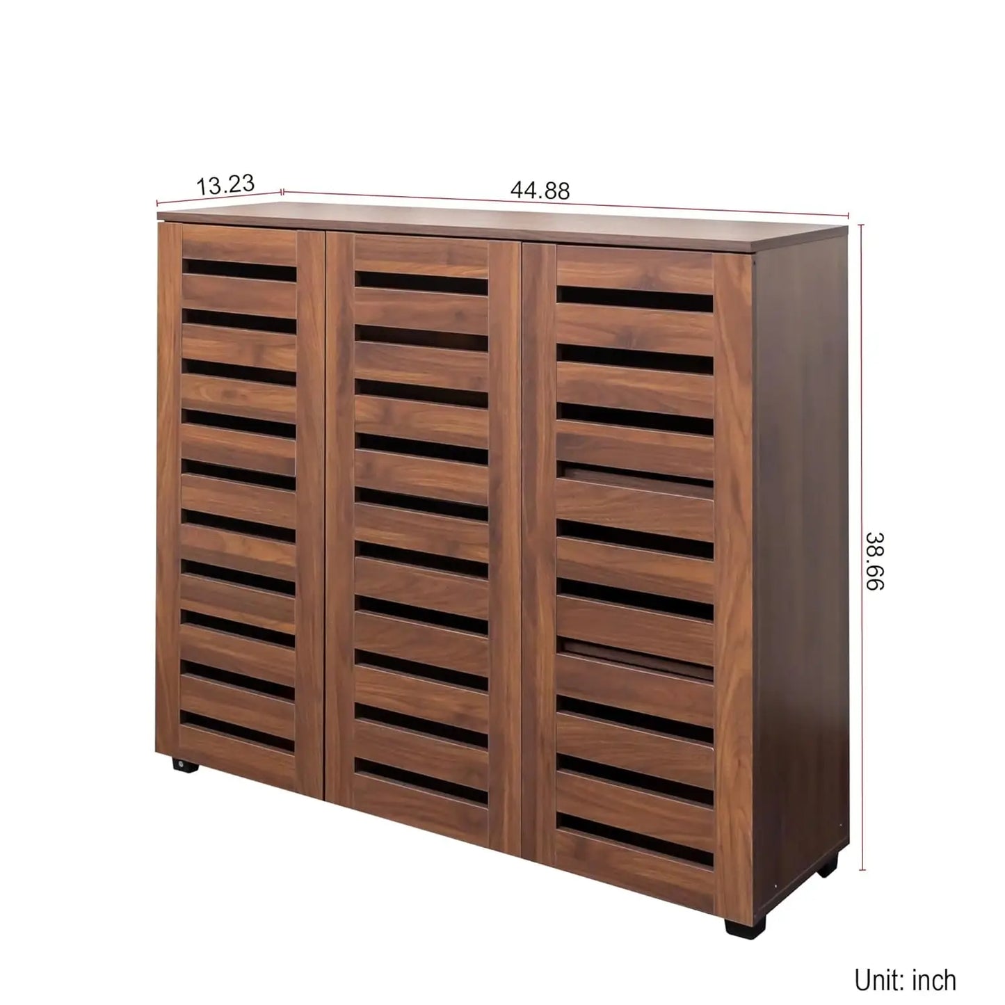 Retro Shoe Cabinet 5-Tier Storage with Adjustable Shelves
