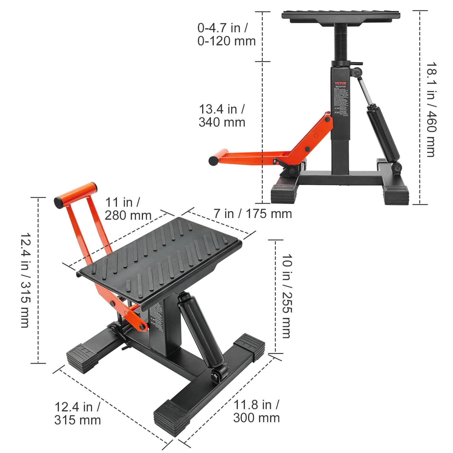 SucceBuy Motorcycle Jack Lift Stand 440lb Hydraulic Hoist