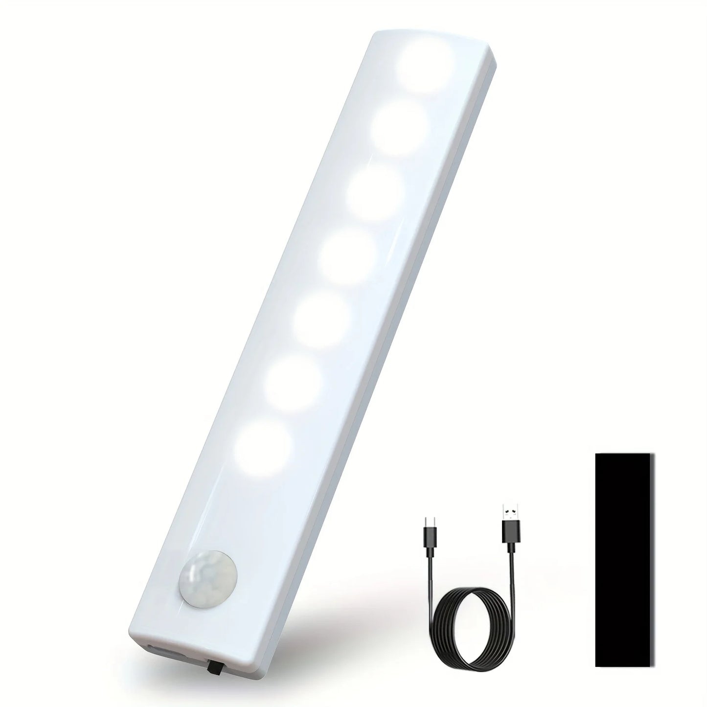 6 Pack Motion Sensor Lights Ultra-Thin USB-C Rechargeable Battery Magnetic Lights for Kitchen Night, Dark Hallway, Closet