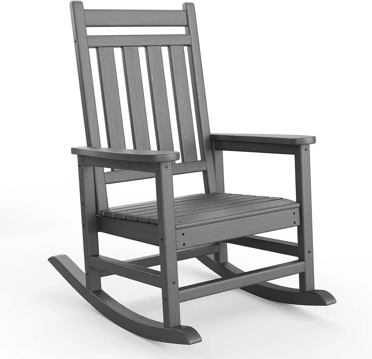 HobbyLane Outdoor All-Weather HDPE Ergonomic Rocking Chair for Adults Porch