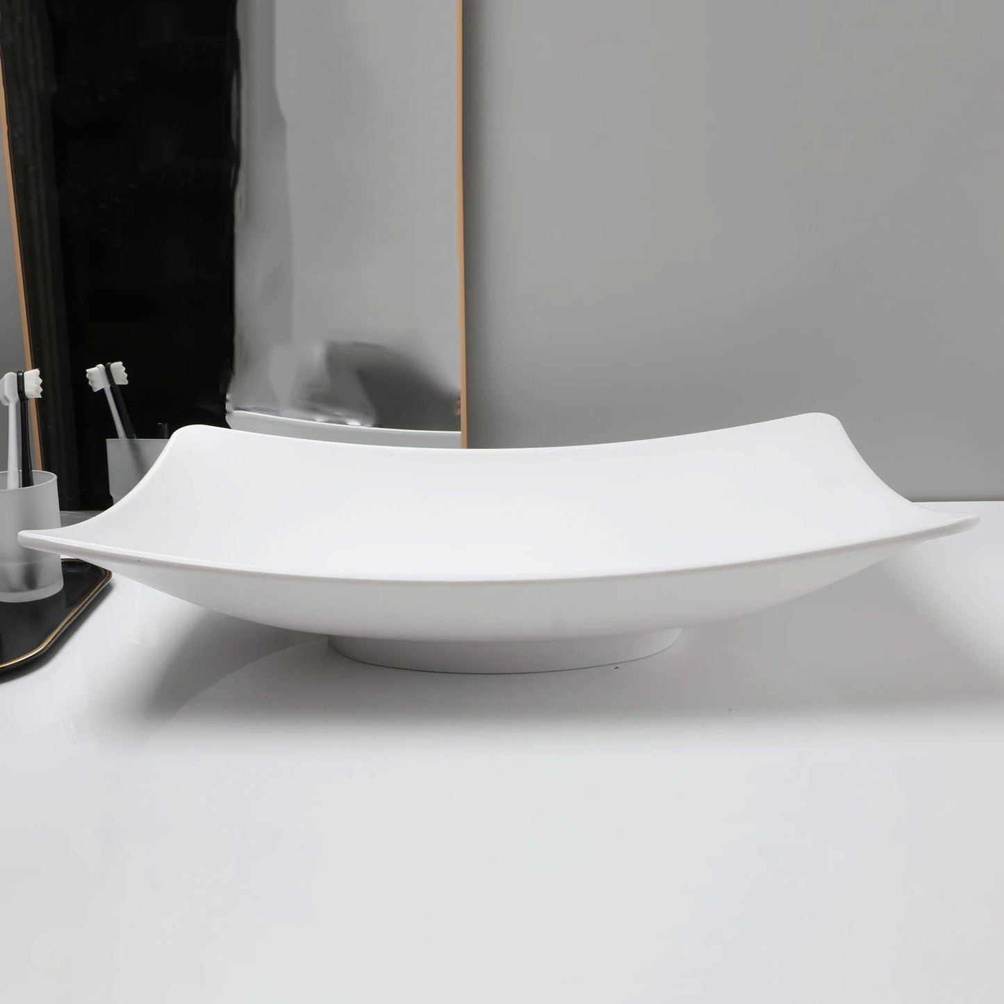 Torayvino Bathroom Vessel Sink Stone Resin Washbasin Above Counter