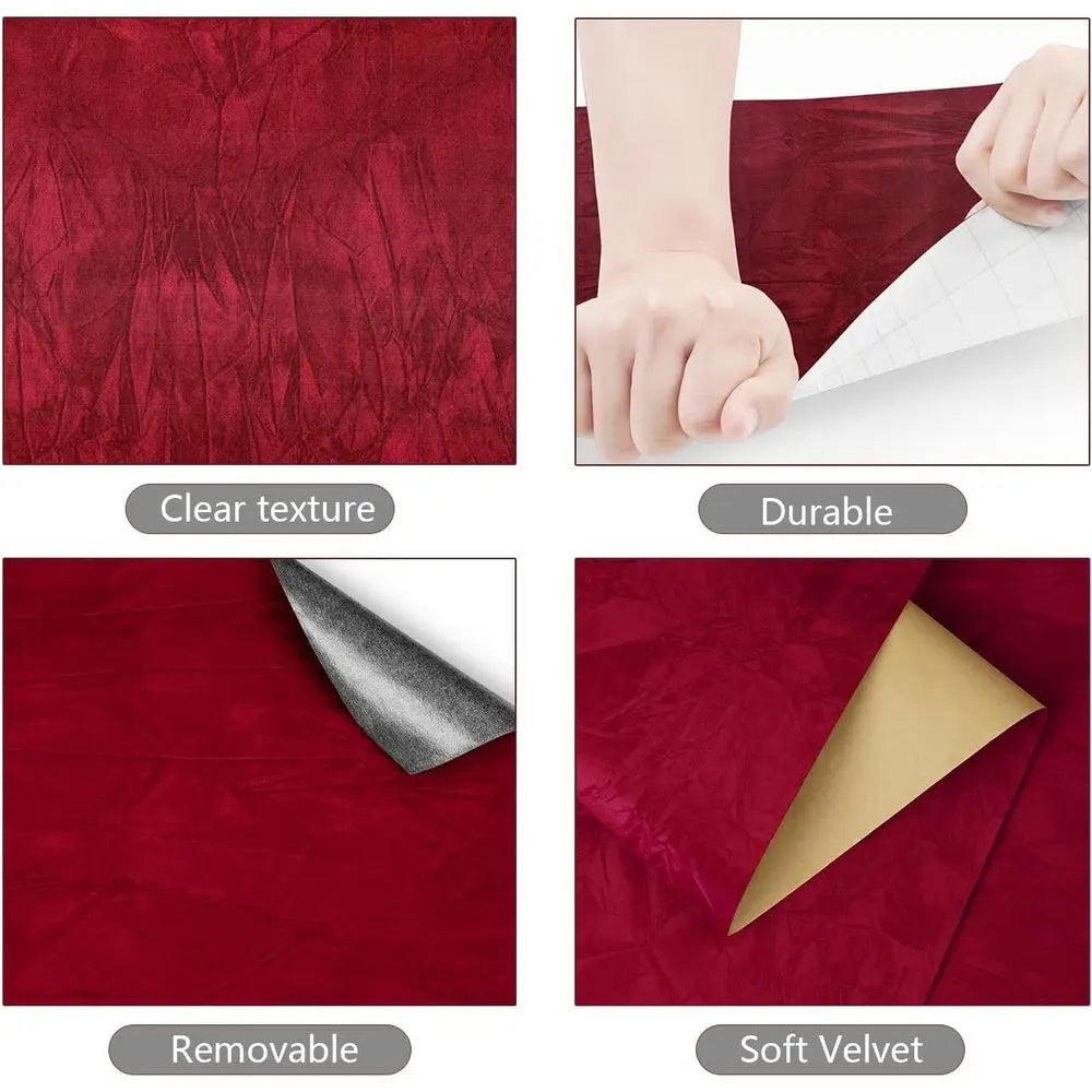 Vintage Velvet Textured Self Adhesive Wallpaper For Walls
