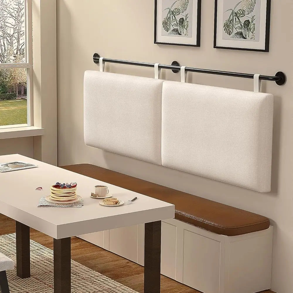 Wall Mounted Bed Board With Linen Upholstery Headboard