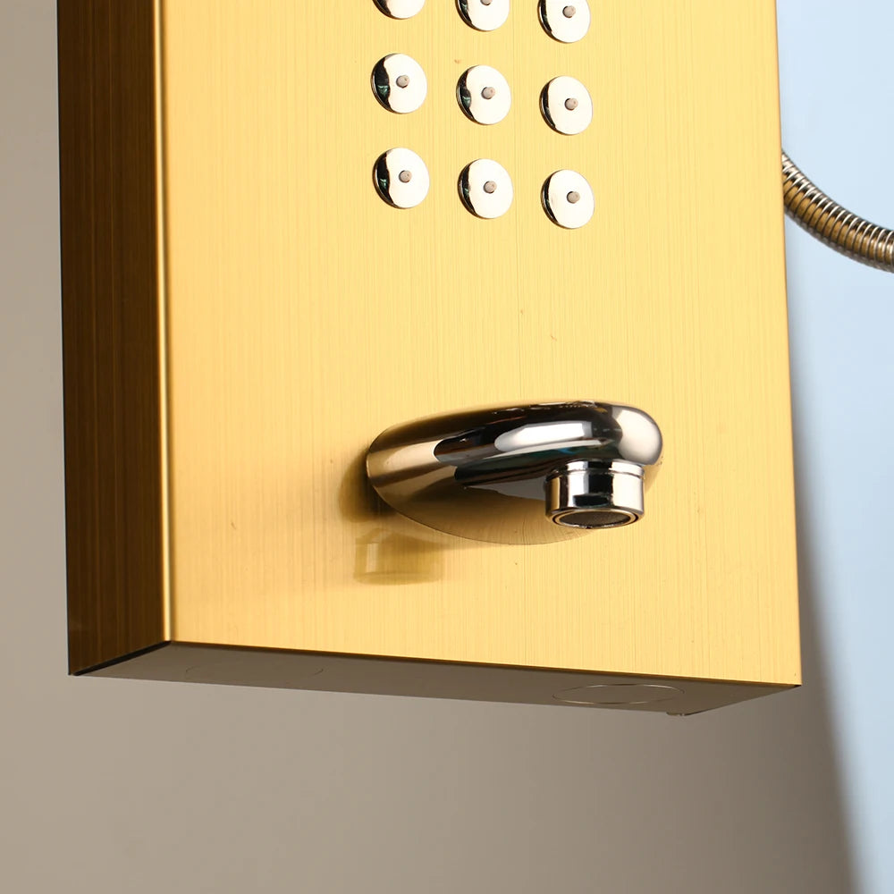 MEKKHALA Multifunctional Shower Panel Tower With Rainfall Massage Jets
