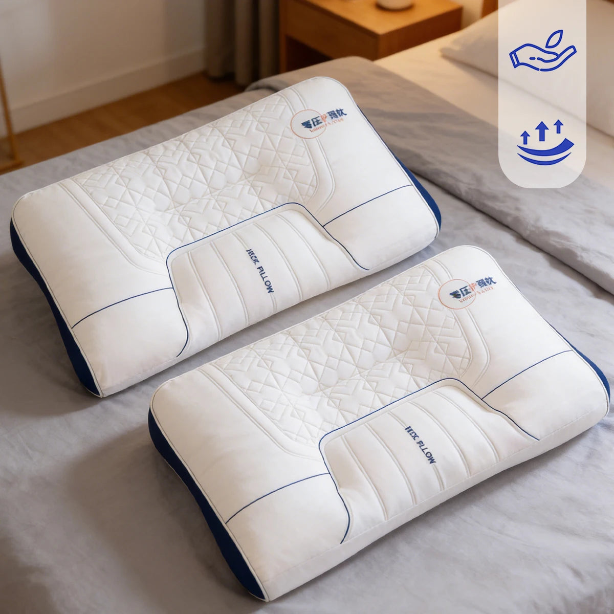 NONECN 3D Ergonomic Hotel Bed Pillow With Custom Logo