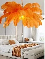 Nordic Ostrich Feather LED Pendant Lamp For Living Room And Bedroom Decor