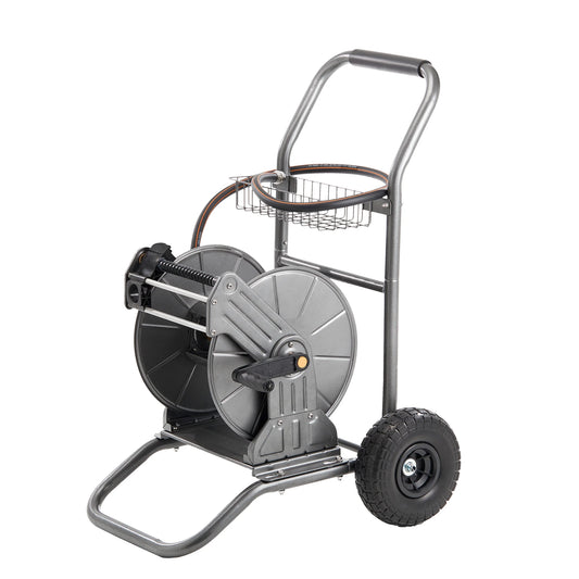 Giraffe Tools Garden Hose Reel Cart With Wheels Heavy Duty