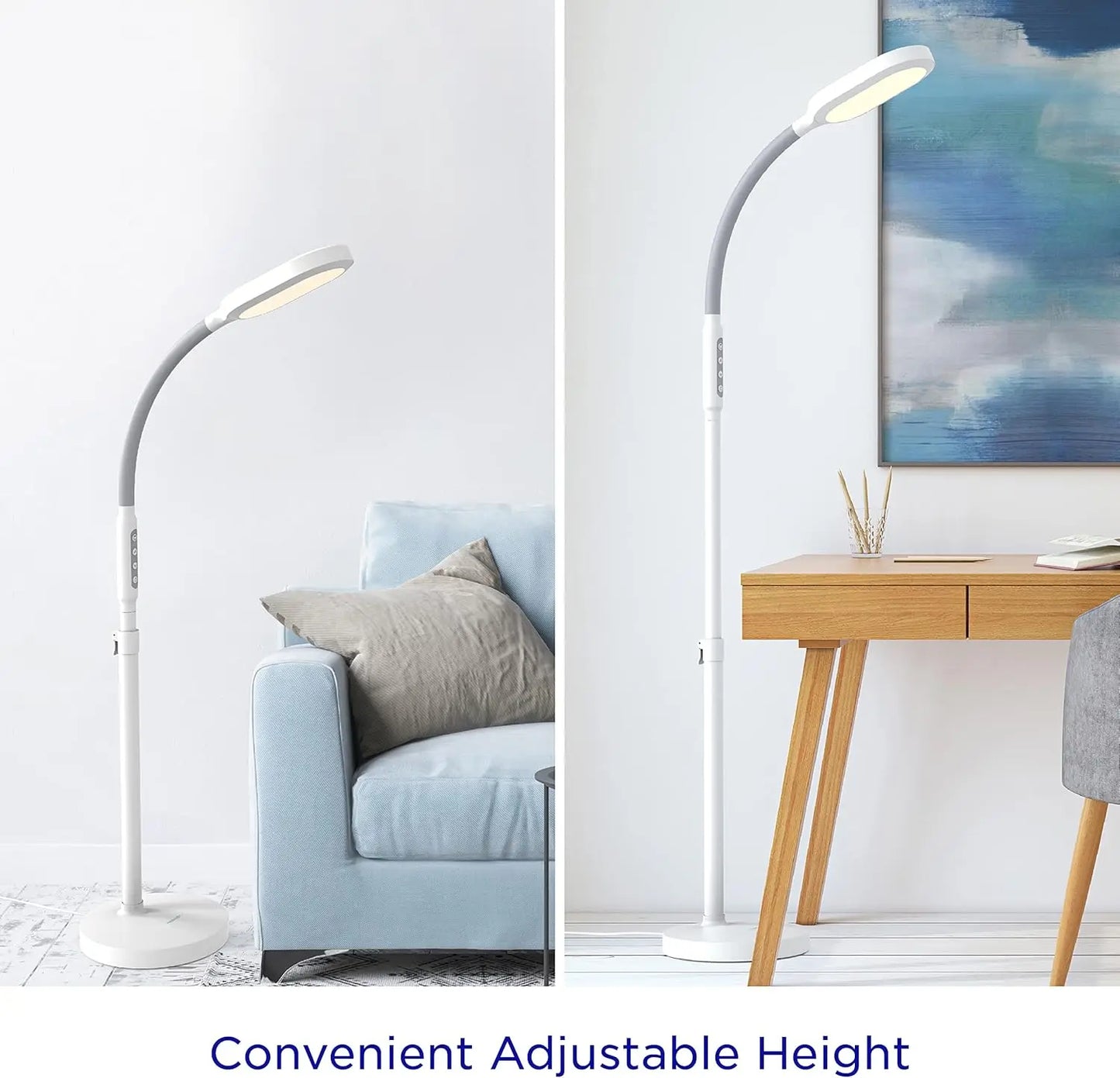 Verilux HappyLight Duo 2-In-1 Light Therapy Floor Lamp