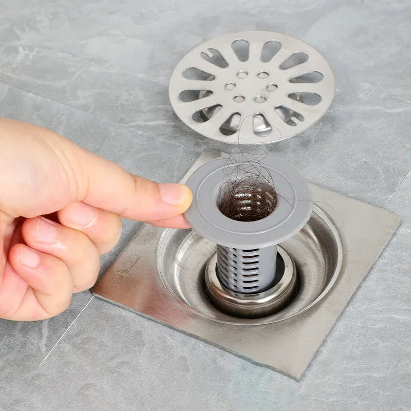 Houseeker Sink Drain Filter Hair Catcher 4 Pack Plastic