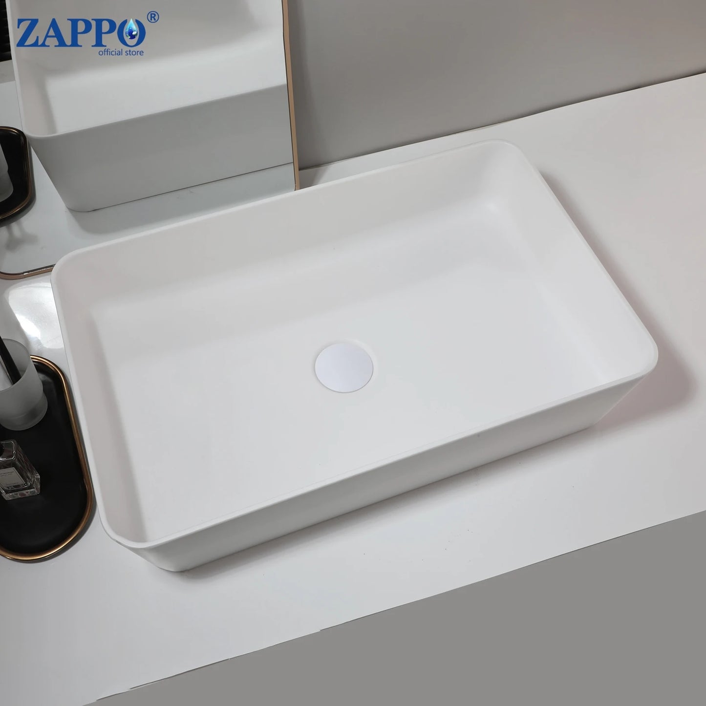 Torayvino Bathroom Vessel Sink Stone Resin Washbasin Above Counter