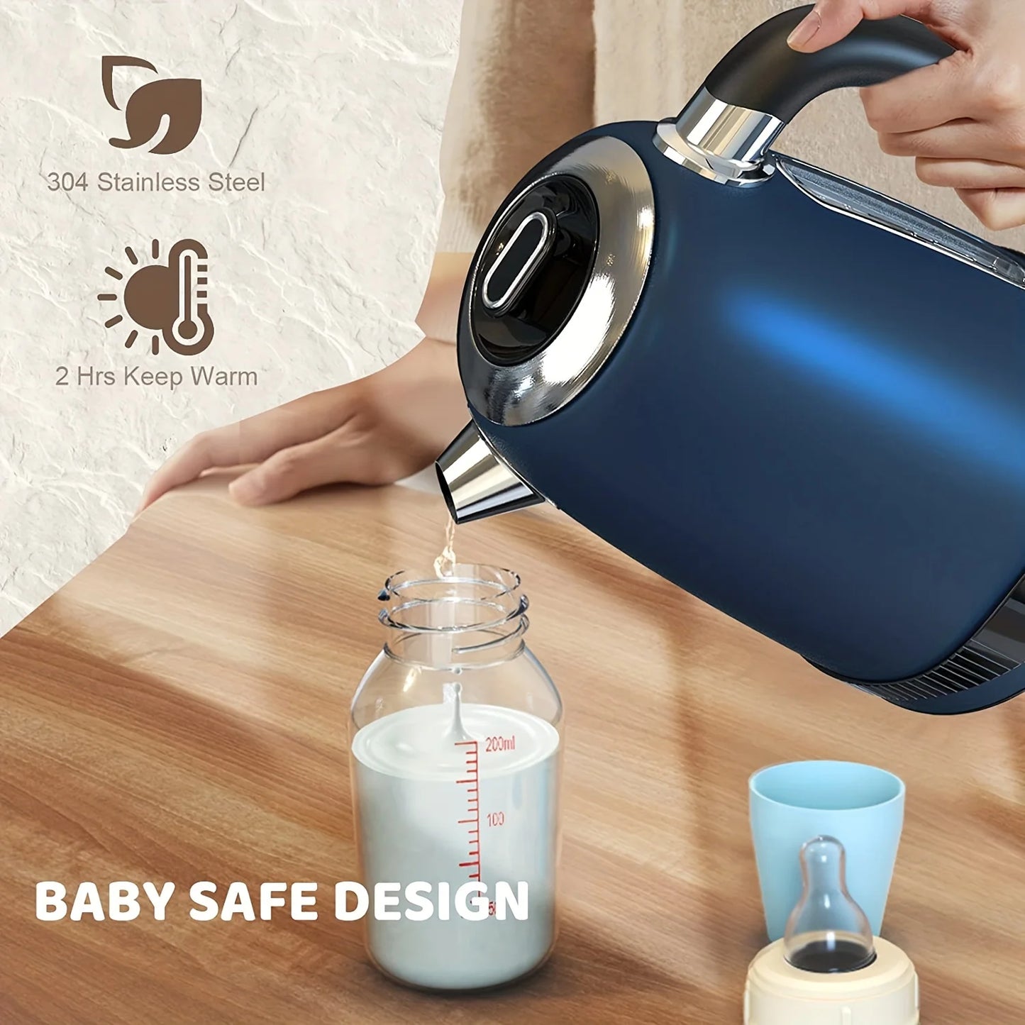 Octavo Electric Kettle With 7 Heat Settings And LED Display