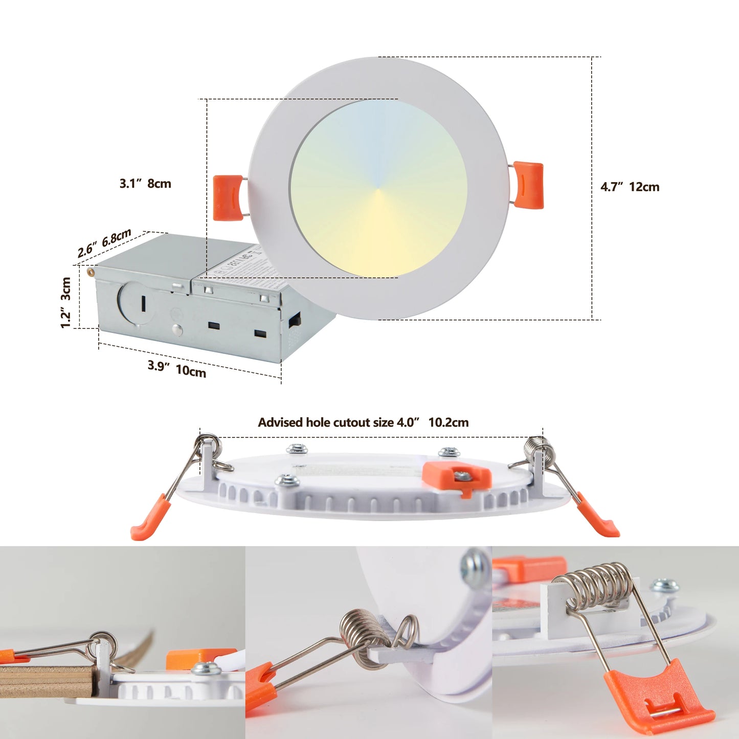 ARLGSITE 12-Pack Dimmable LED Recessed Lights With Junction Box