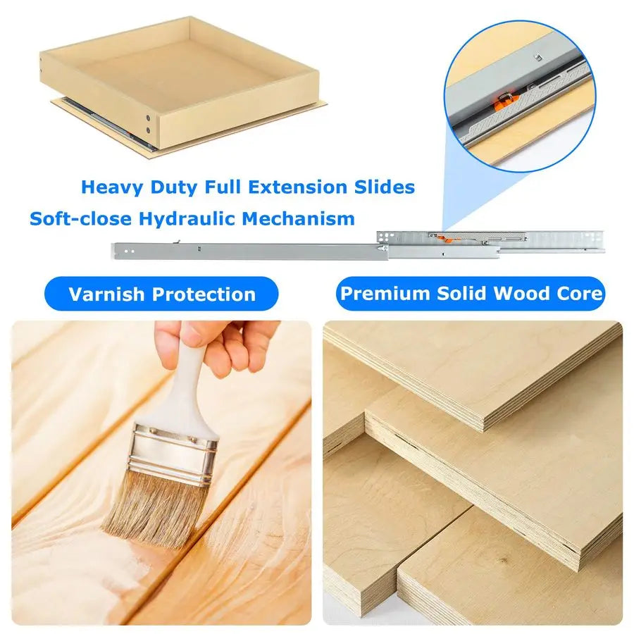 Soft Close Pull Out Cabinet Organizer For Kitchen Cabinets