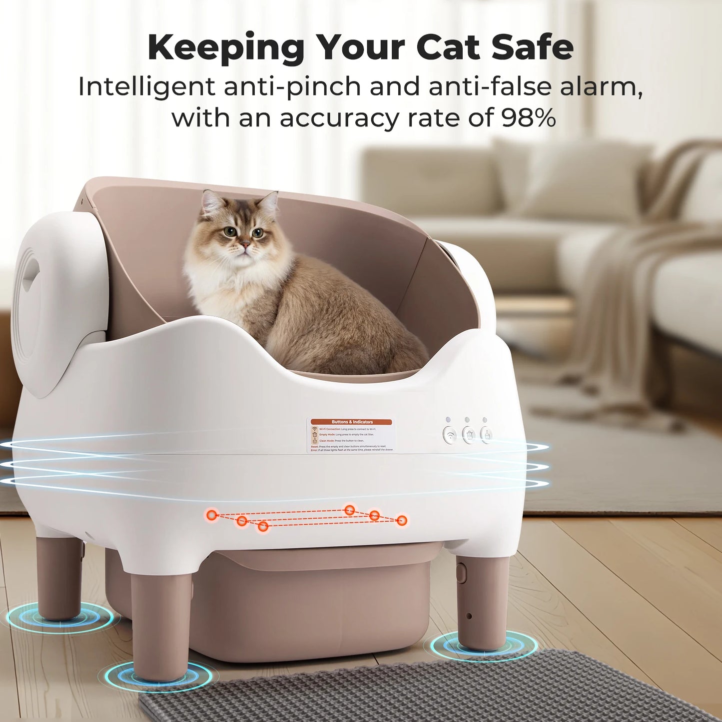 Lunapurr Self Cleaning Automatic Cat Litter Box With App Control