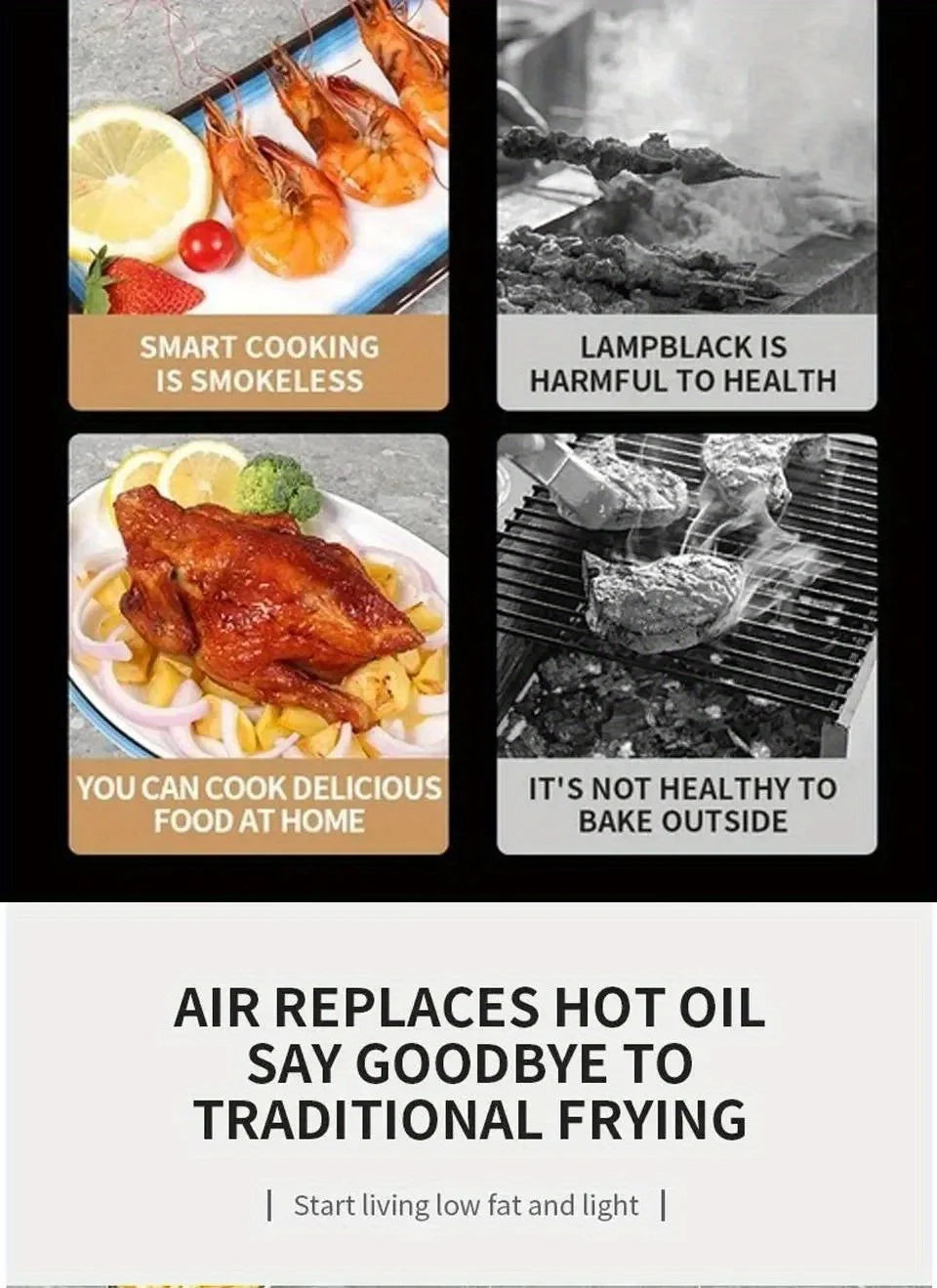 DUTRIEUX Digital Touch Air Fryer Multi Use Nonstick