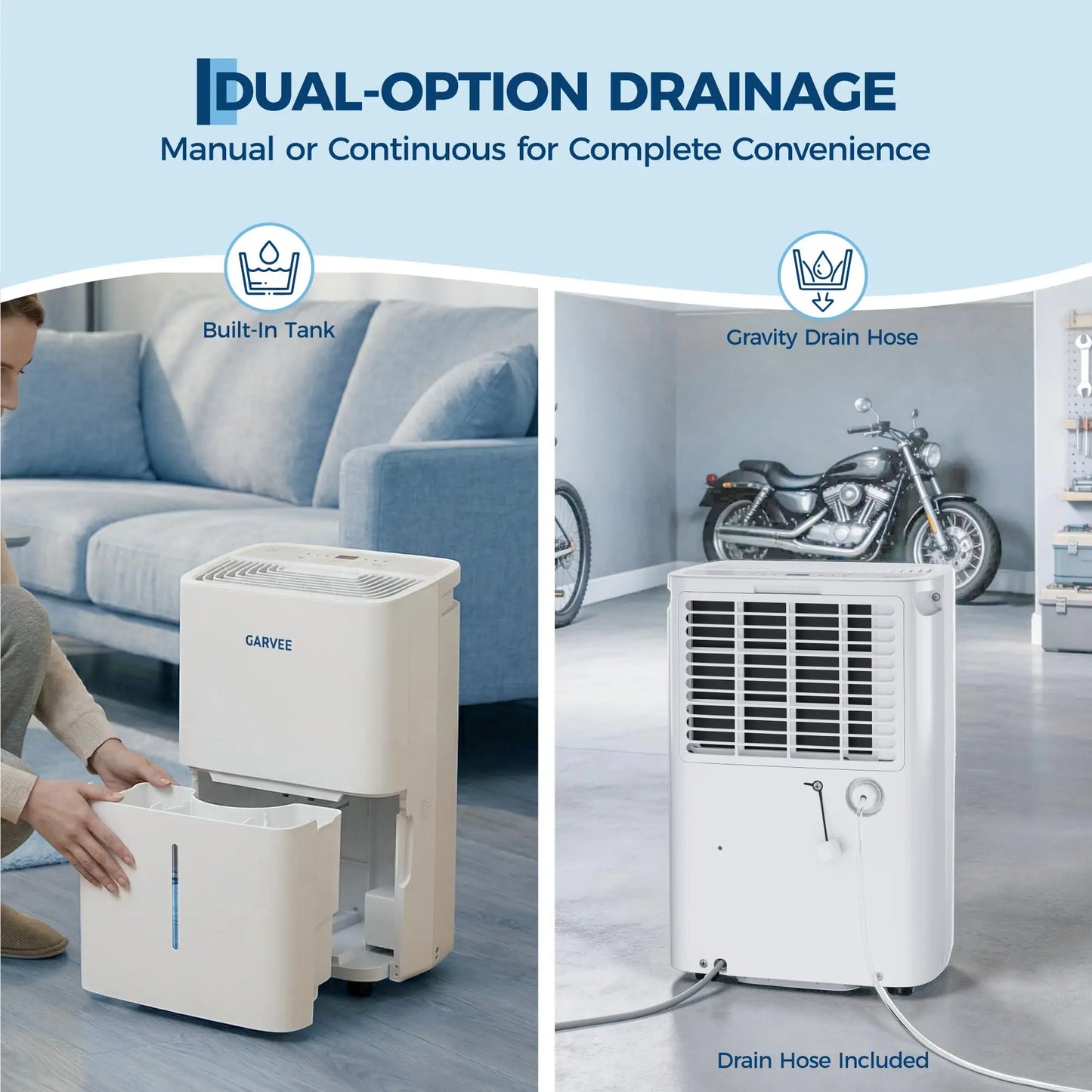HiMISS Basement Dehumidifier For Large Rooms With Auto Shut Off