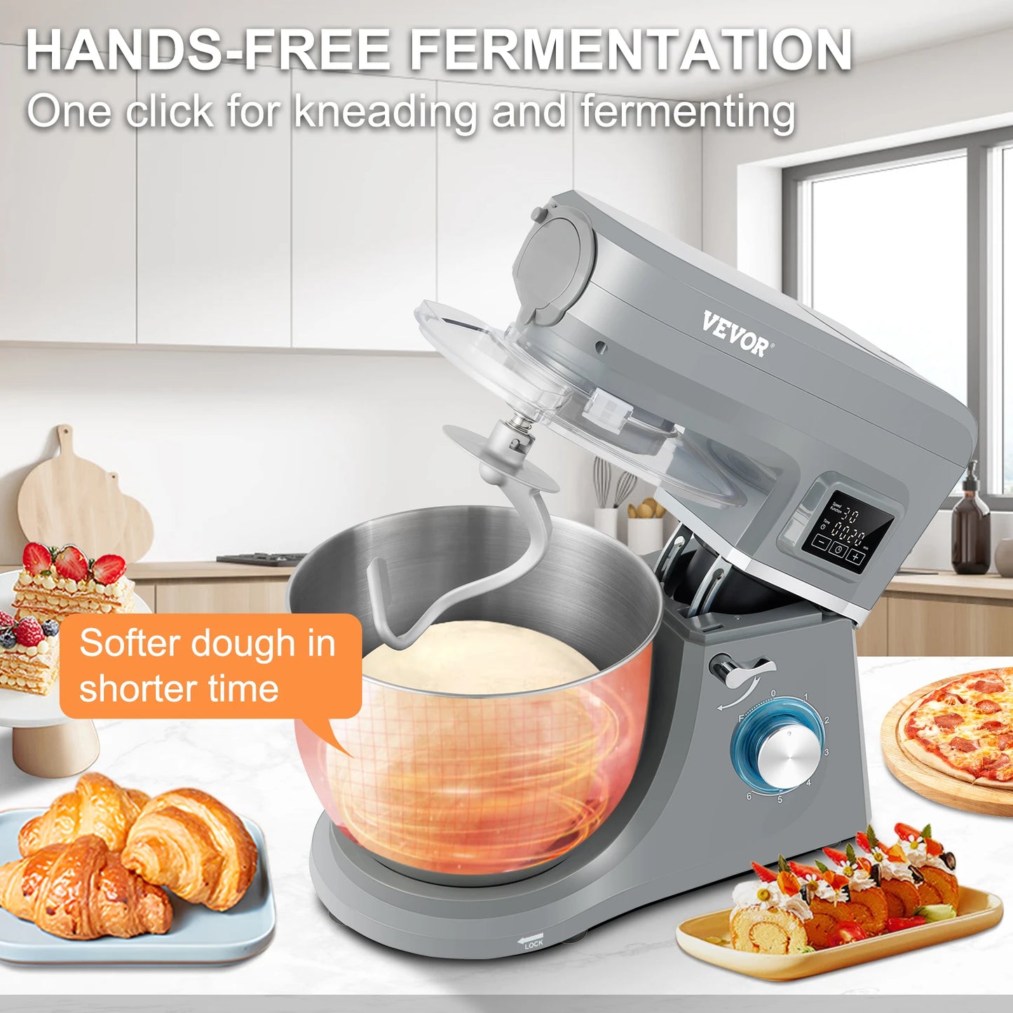 VEVOR 5 In 1 Stand Mixer Multifunctional Electric Kitchen Mixer