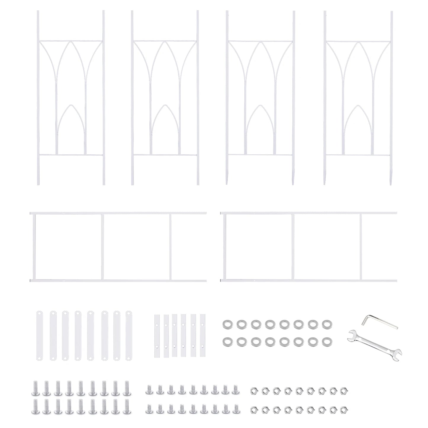 Sturdy Metal Garden Arch Wedding Archway Trellis Outdoor