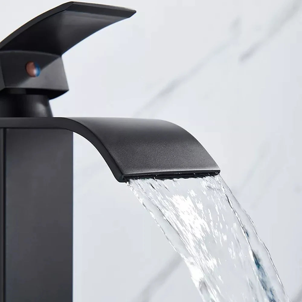 MYQualife Waterfall Bathroom Faucet For Vessel Sinks