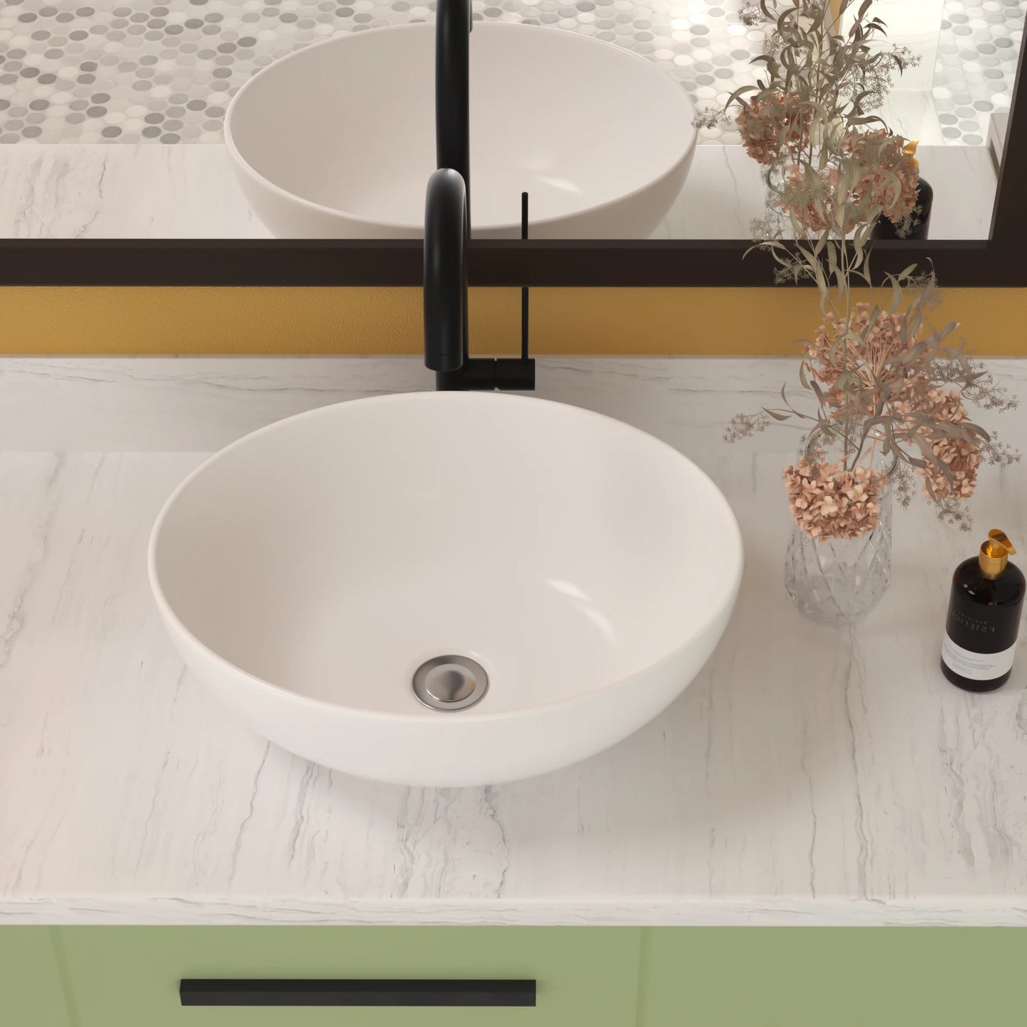 Modern Oval Ceramic Vessel Sink For Bathrooms And Offices