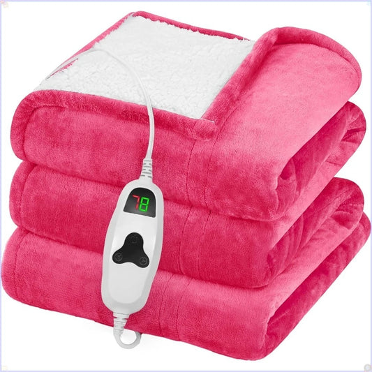 Heated Electric Throw Blanket With 10 Heat Levels Auto Shutoff