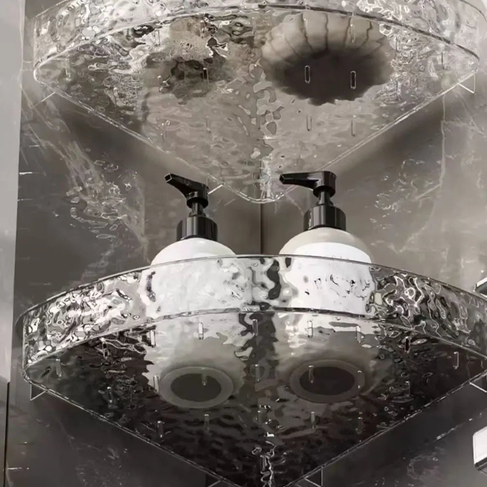 Suction Cup Bathroom Storage Shelf No Drill Shower Organizer