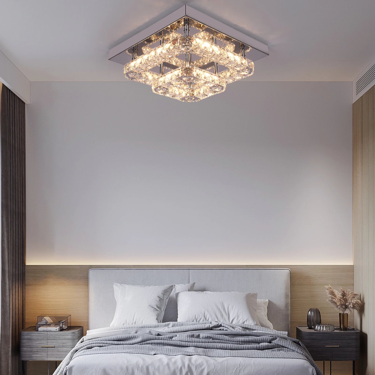 VETRULUS Crystal Chandelier Led for Living Room and Dining Room