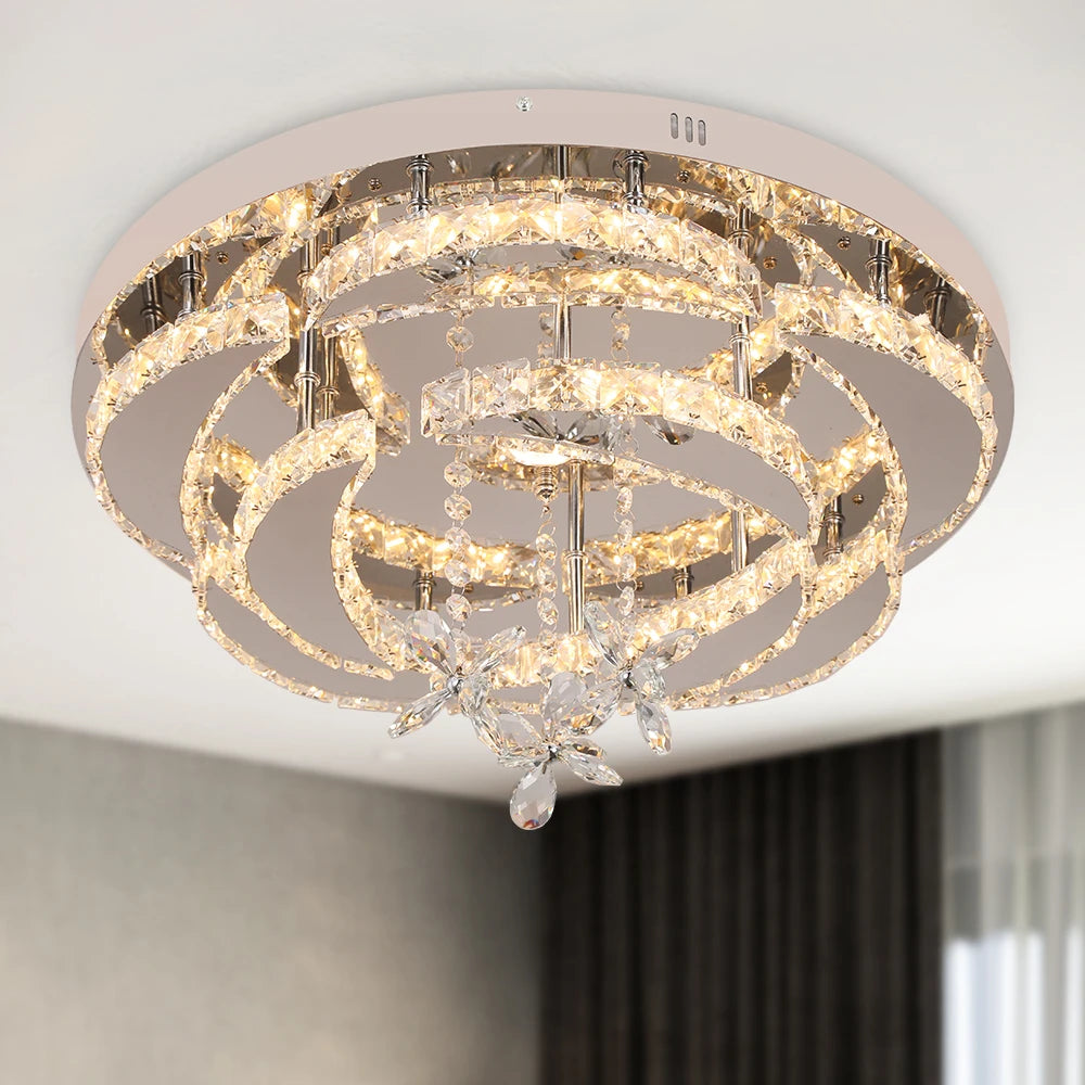 VETRULUS Luxury K9 Crystal Chandelier LED Pendant Light