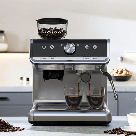 Acekool 20 Bar Espresso Machine 1450W Semi Automatic With Grinder