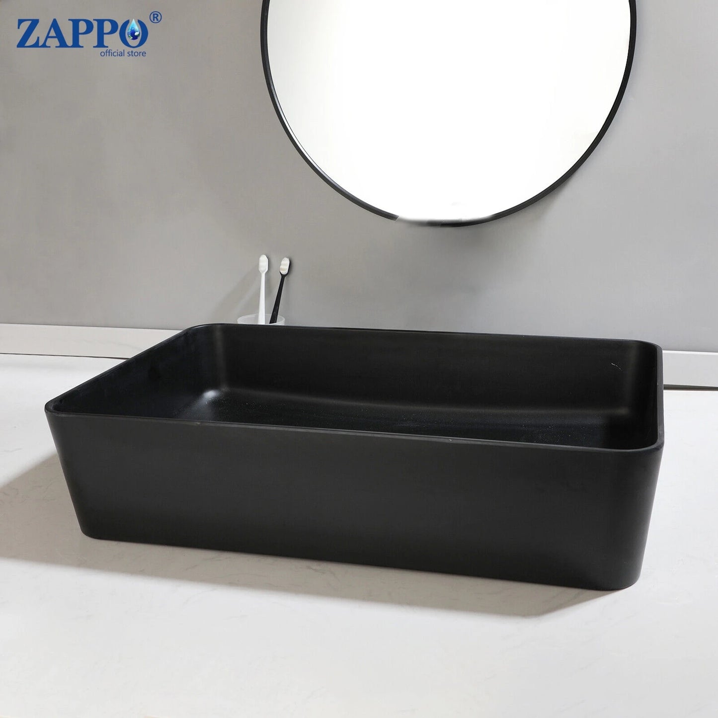 Torayvino Bathroom Vessel Sink Stone Resin Washbasin Above Counter