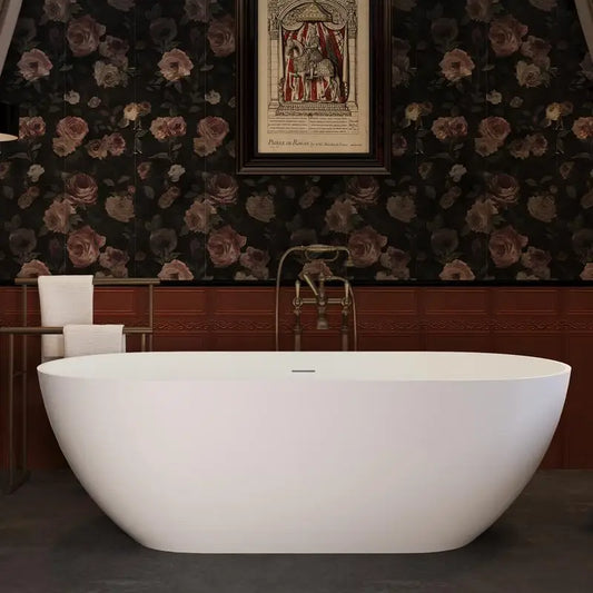 Freestanding Solid Surface Bathtub Luxury Engineered Stone Tub