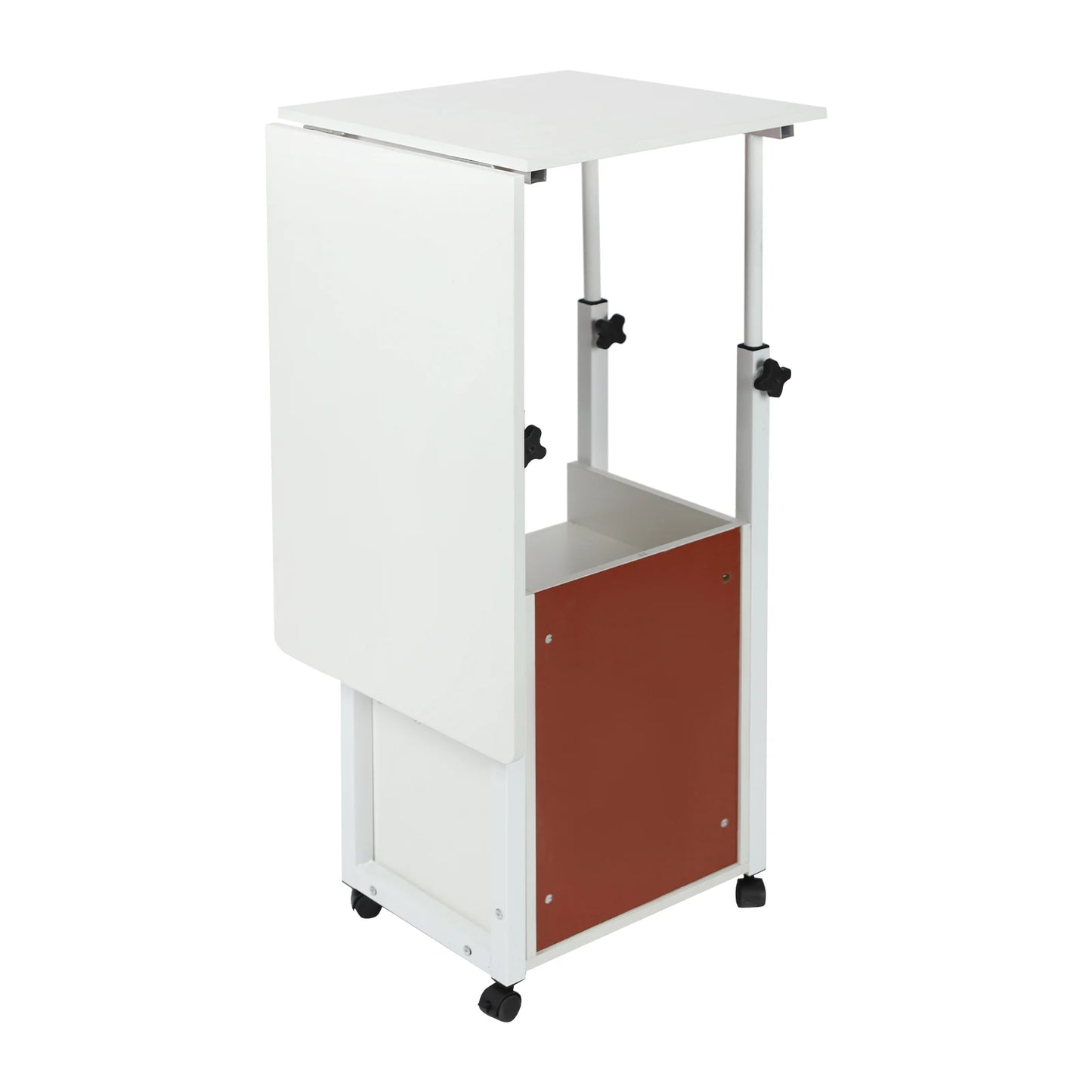 Bymaocar Movable Bedside Table Overbed Desk Height Adjustable