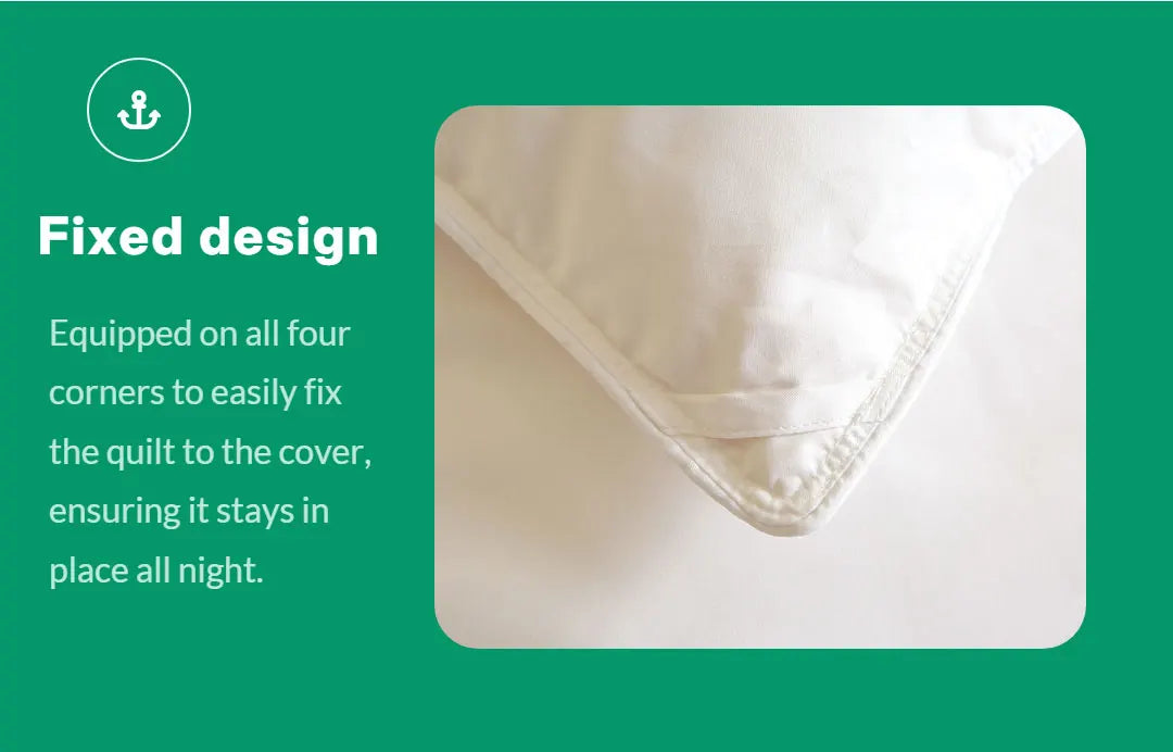 EasYum Duck Feather Quilted Comforter Allergy Safe Bedding