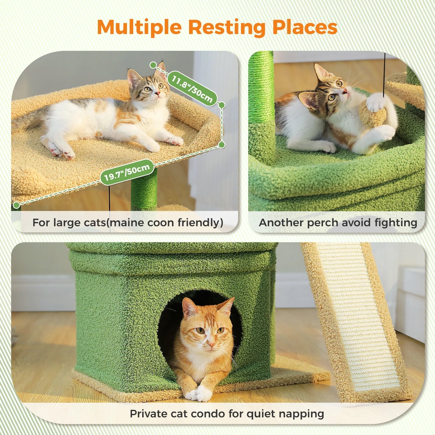 PAWZ Road Small Indoor Cat Tree With Sisal Scratching Post
