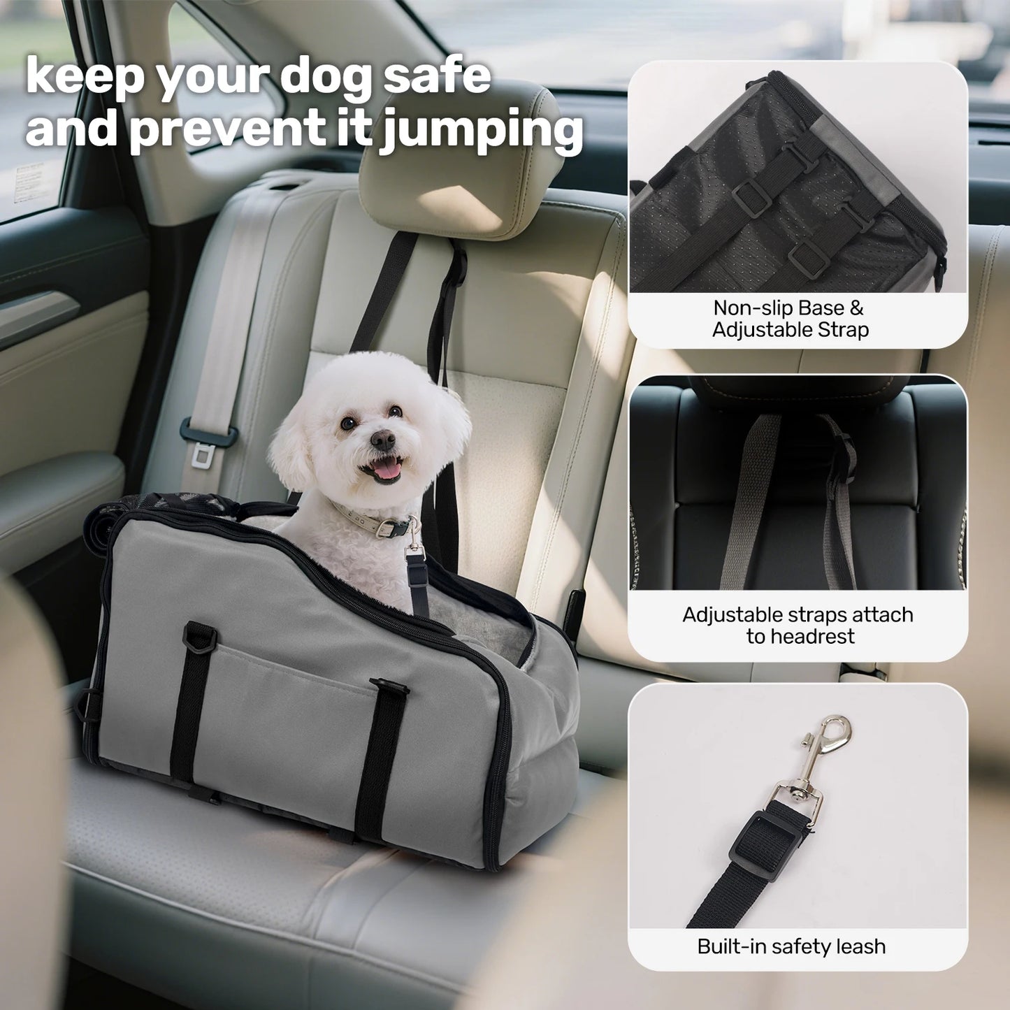 Removable Washable Car Pet Seat For Small Dogs And Cats Travel Bed