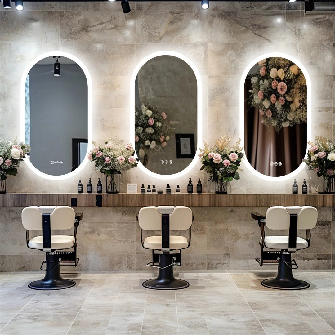 LUVODI Backlit LED Bathroom Mirror With Touch Dimming Defog