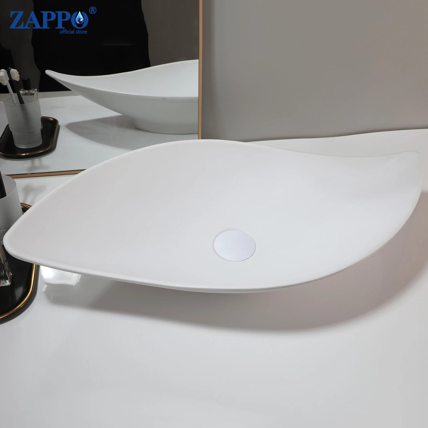 Torayvino Bathroom Vessel Sink Stone Resin Washbasin Above Counter