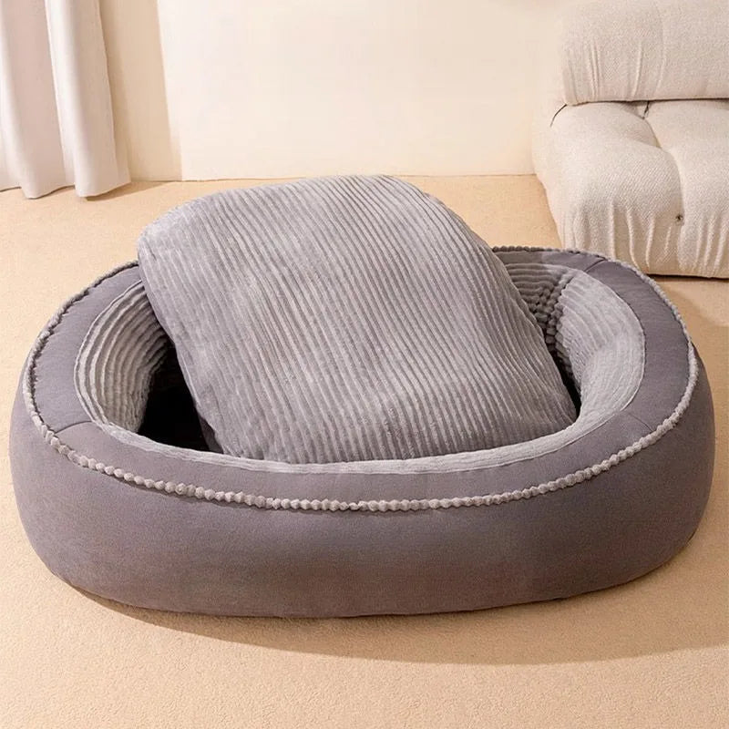 NONECN Pet Bed Donut Round Cushion For Dogs And Cats