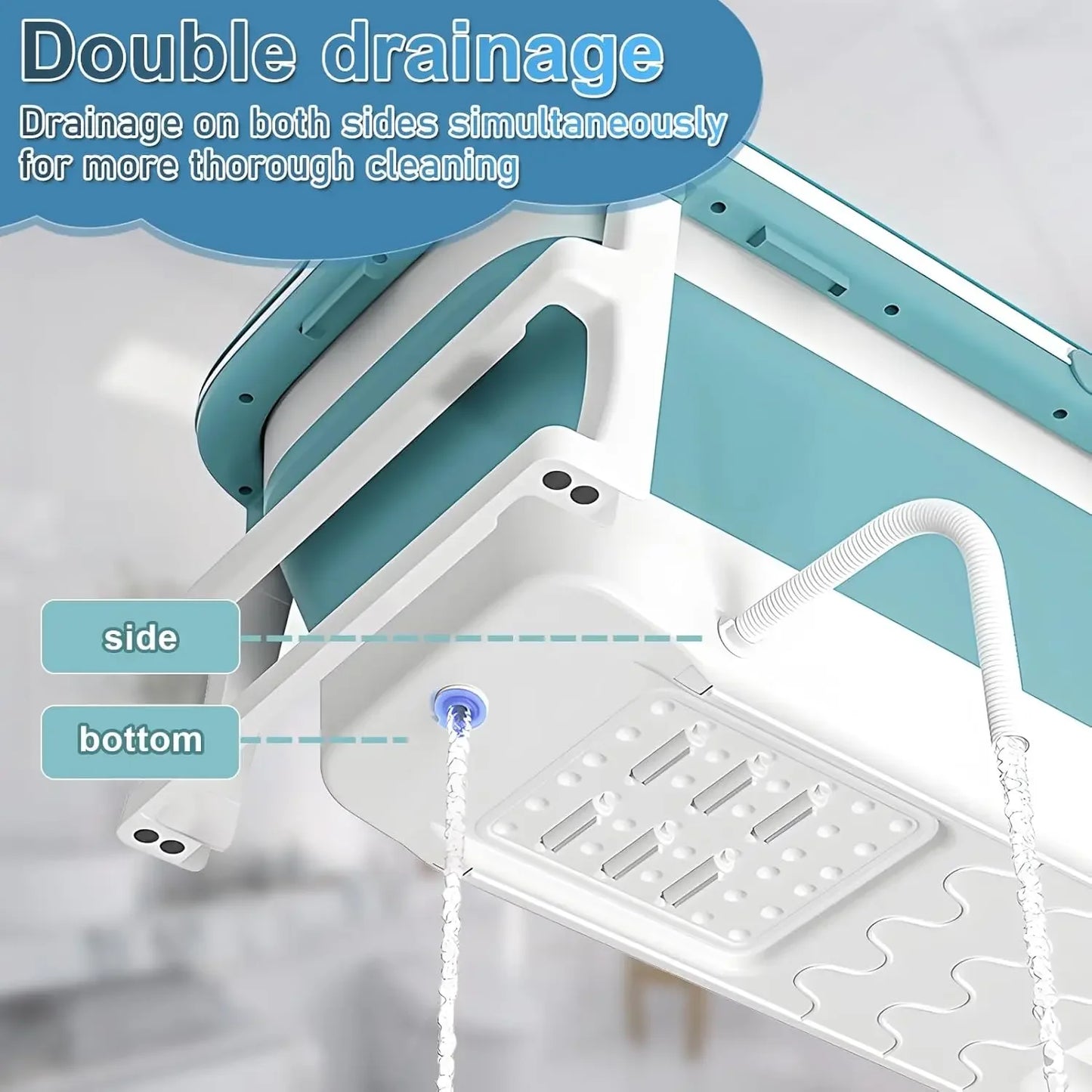 Collapsible Soaking Tub With Anti-Slip Seat And Heating