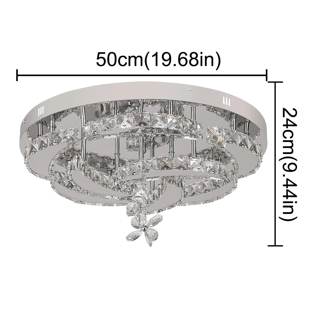 VETRULUS Luxury K9 Crystal Chandelier LED Pendant Light