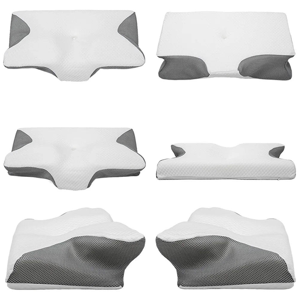 Memory Foam Cervical Orthopedic Neck Pillow For Comfortable Sleep